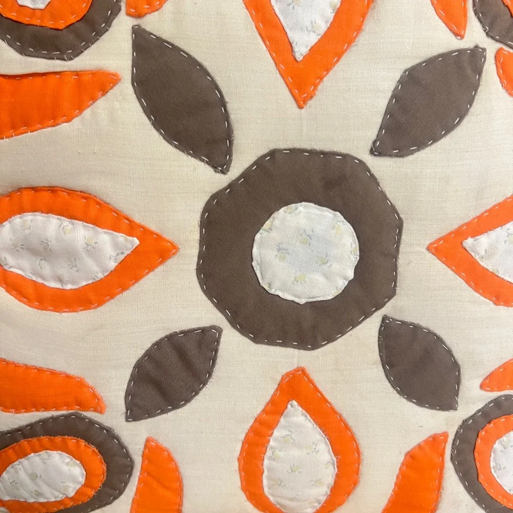 Vintage Handmade Quilted‎ Patchwork Granny Cozy cottagecore throw pillow
